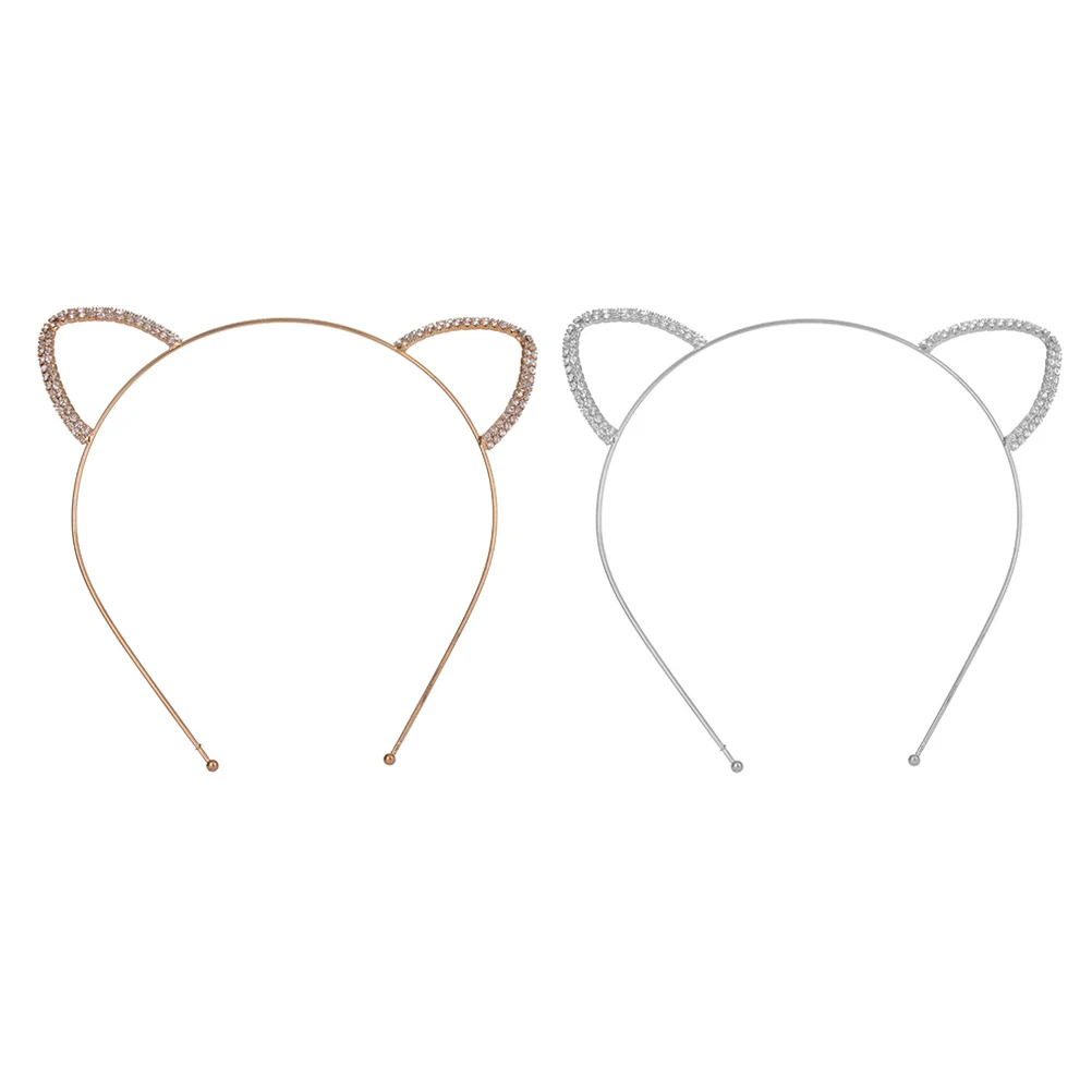2pcs Cat Ears Rhinestones Hairband Zinc Alloy Child Girl Girl Hair Accessory Rhinestones Hairband Accessory Cosplay Stage
2pcs Cat Ears Rhinestones Hairband Zinc Alloy Child Girl Girl Hair Accessory Rhinestones Hairband Accessory Cosplay Stage