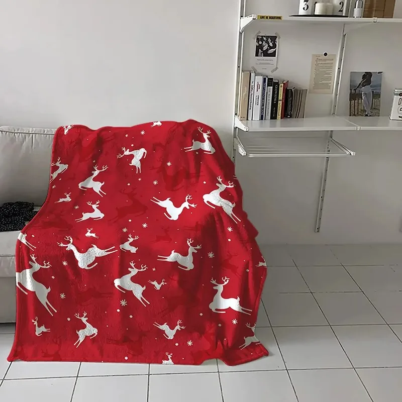 Christmas Red Soft Fleece Throw Blankets Reindeer Snowflake Lightweight Microfiber Bed Blanket for Sofa Travel for All Seasons
Christmas Red Soft Fleece Throw Blankets Reindeer Snowflake Lightweight Microfiber Bed Blanket for Sofa Travel for All Seasons