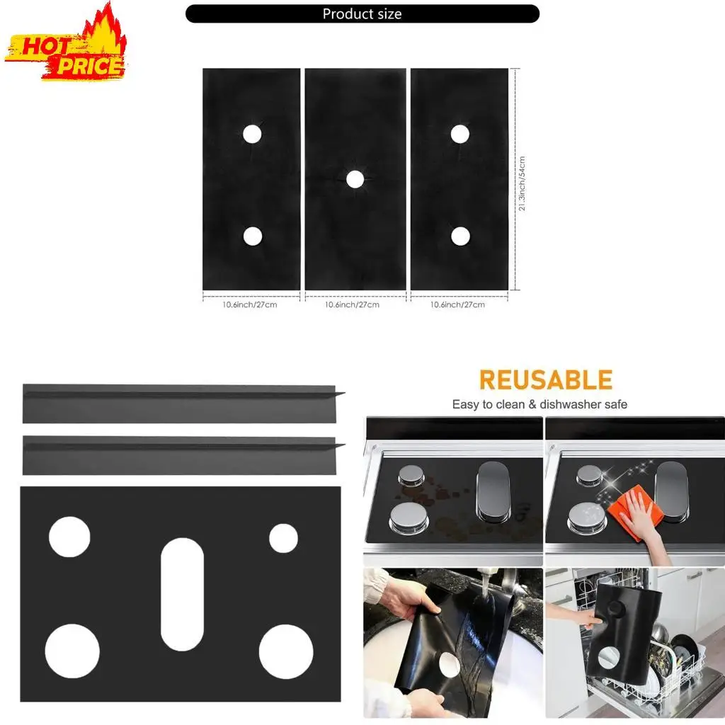 Nonstick 5-Hole Gas Stove Top Mat Protective Cover Efficient Kitchen Protector Liner Easy To Clean Stovetop Pad
Nonstick 5-Hole Gas Stove Top Mat Protective Cover Efficient Kitchen Protector Liner Easy To Clean Stovetop Pad