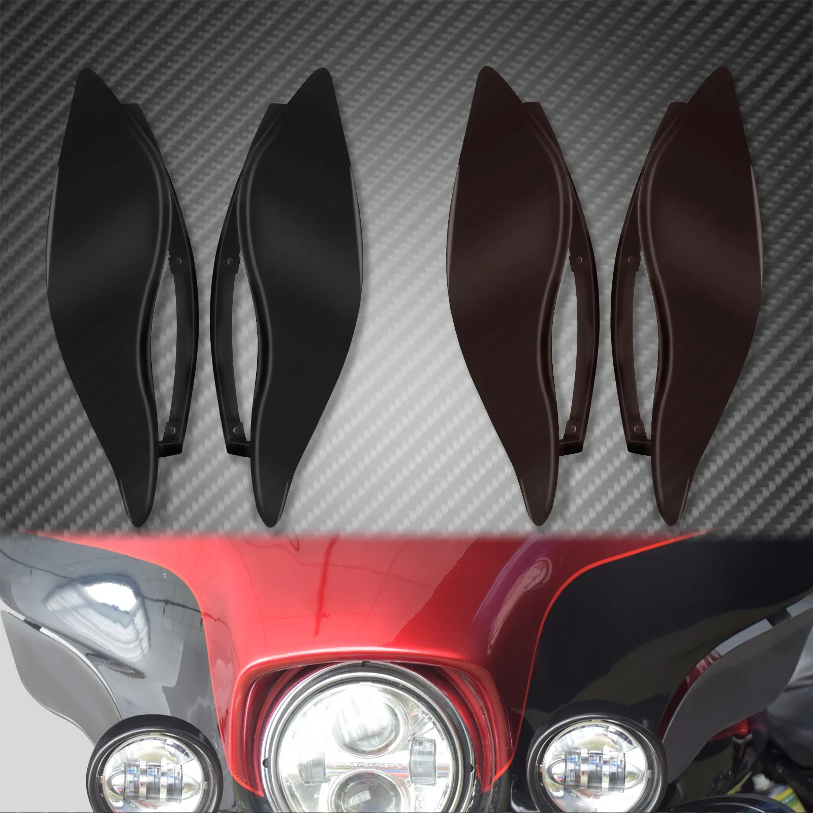 Adjustable Windshield Side Wing Windshield Air Deflector Black Smoke For Harley Electra Glide Tri Glide Street Glide 2014-2023
Adjustable Windshield Side Wing Windshield Air Deflector Black Smoke For Harley Electra Glide Tri Glide Street Glide 2014-2023