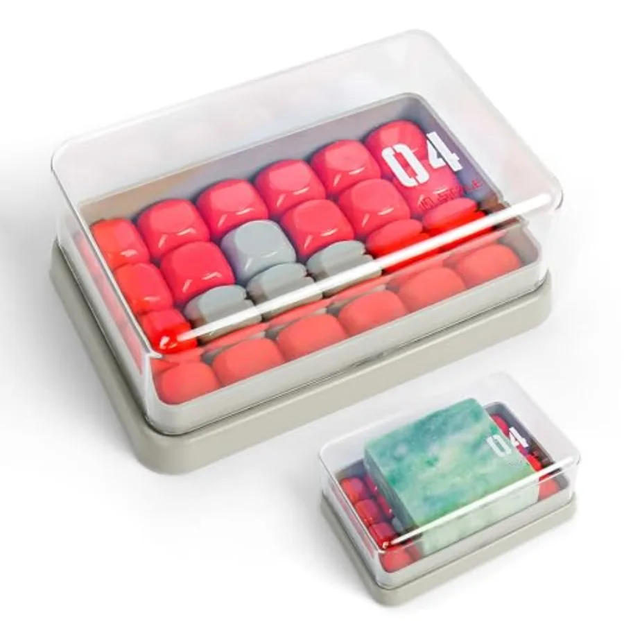 Large Soap Dish with Clear Lid, Covered Bar Holder and Draining Tray Compatible with Dr Squatch, Duke Cannon and Kitsch Shampoo
Large Soap Dish with Clear Lid, Covered Bar Holder and Draining Tray Compatible with Dr Squatch, Duke Cannon and Kitsch Shampoo