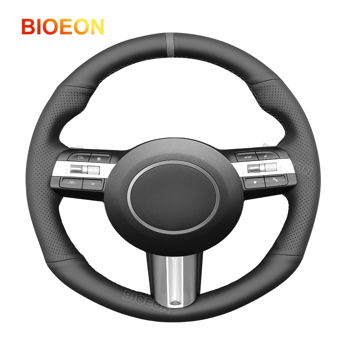 Bioeon Black Artificial PU Leather Car Steering Wheel Cover for Hyundai Sonata Kona 2024
Bioeon Black Artificial PU Leather Car Steering Wheel Cover for Hyundai Sonata Kona 2024