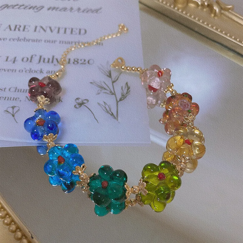 Minar Cute Multicolor Resin Flower Charm Bracelets for Women Trendy Contrast Color Floral Beaded Bracelet Every Day Accessories
Minar Cute Multicolor Resin Flower Charm Bracelets for Women Trendy Contrast Color Floral Beaded Bracelet Every Day Accessories