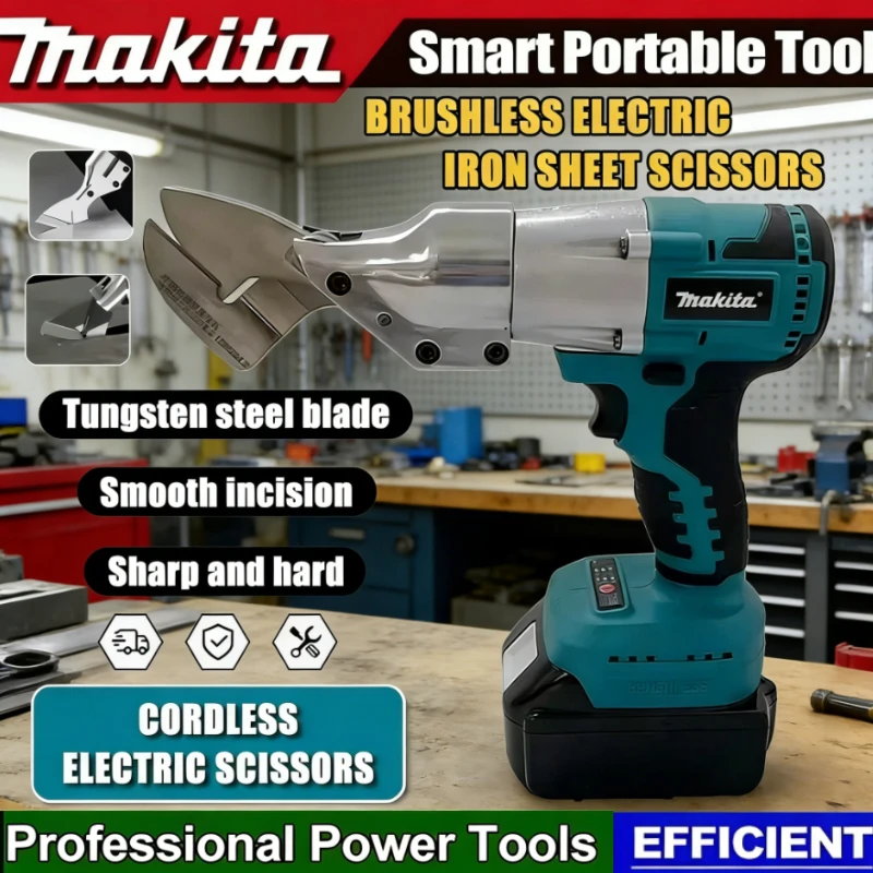 Аккумуляторные ножницы Makita для резки листового металла, электрические ножницы для металла, профессиональные инструменты для резки металла, работающие от аккумулятора 18В
Аккумуляторные ножницы Makita для резки листового металла, электрические ножницы для металла, профессиональные инструменты для резки металла, работающие от аккумулятора 18В