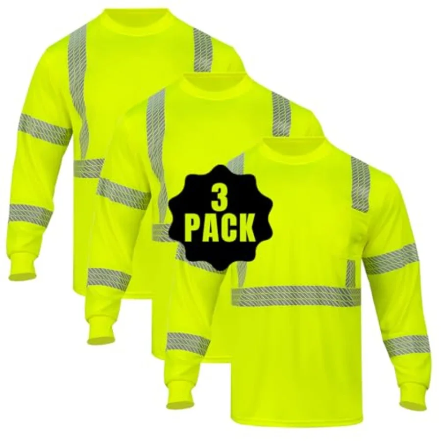 Hi Vis Shirts for MenSafety Long Sleeve Men's High Visibility Reflective Class 3 T-Shirt for Construction Work
Hi Vis Shirts for MenSafety Long Sleeve Men's High Visibility Reflective Class 3 T-Shirt for Construction Work