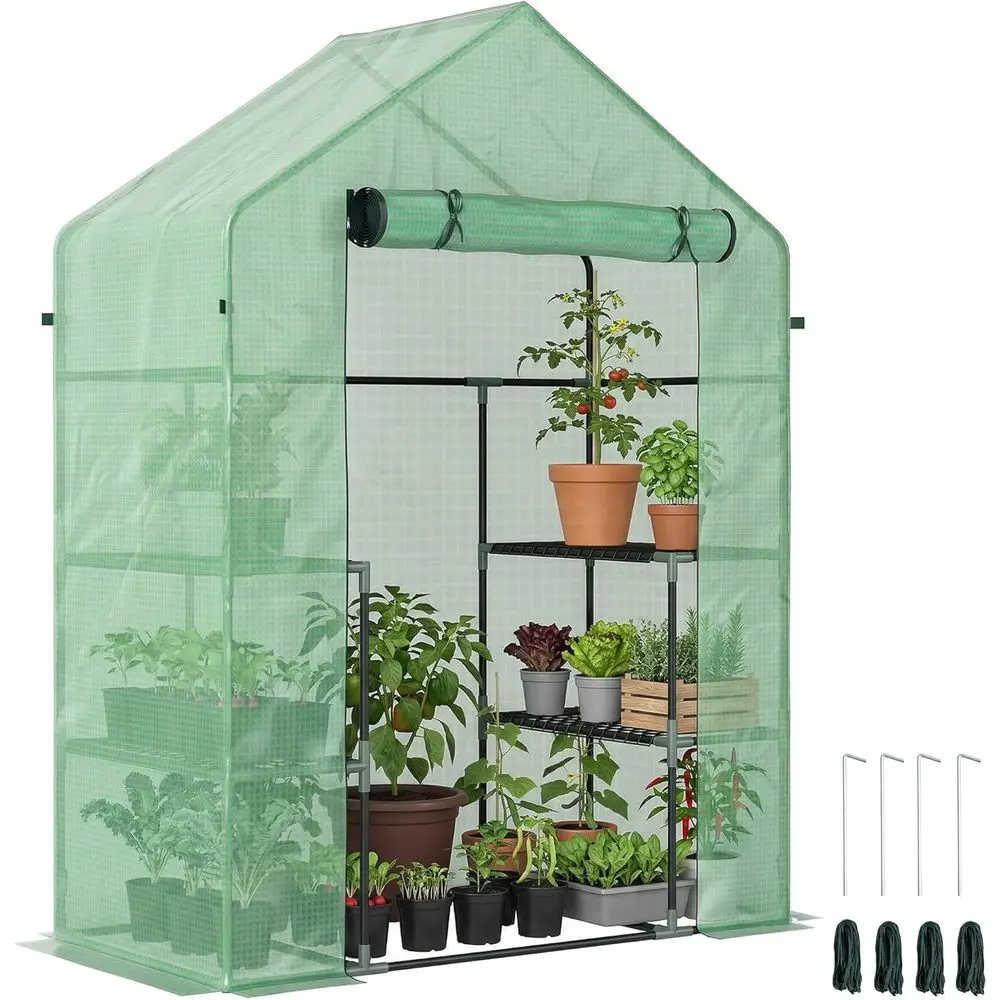 Мобильная садовая теплица 56 x 29 x 76 см со встроенными 3-ярусными стеллажами
Мобильная садовая теплица 56 x 29 x 76 см со встроенными 3-ярусными стеллажами