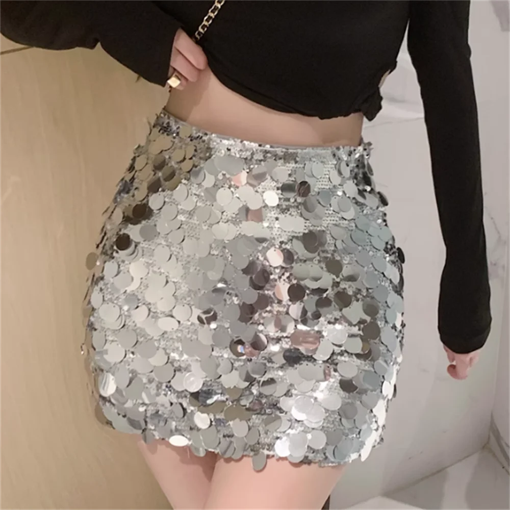 More size sequined skirt women's new fashion high waist aline short skirt
More size sequined skirt women's new fashion high waist aline short skirt