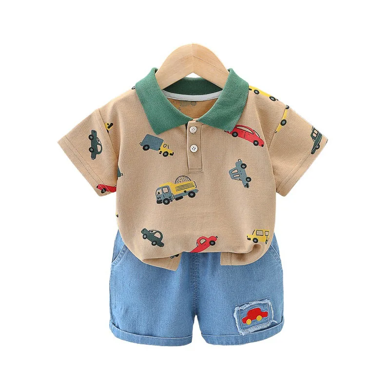 2PCS Fashion Baby Boy Summer Set 2025 Korean Car Printed Turn-down Collar Short Sleeve T-shirts and Shorts Boys Infant Clothes
2PCS Fashion Baby Boy Summer Set 2025 Korean Car Printed Turn-down Collar Short Sleeve T-shirts and Shorts Boys Infant Clothes