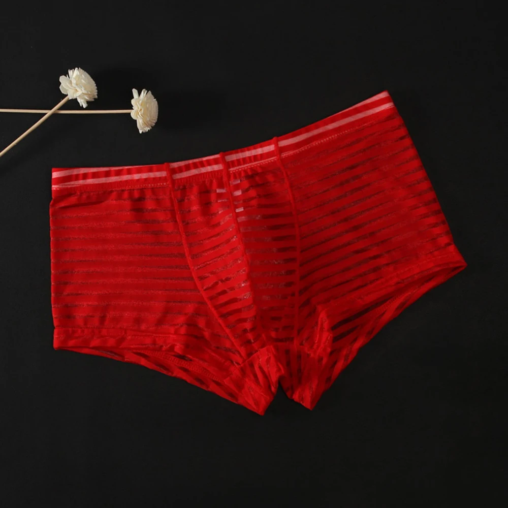 1pc Men's Lingerie Underwear Mesh Transparent Striped Boxer Briefs Low-waist Underpants Man Panties
1pc Men's Lingerie Underwear Mesh Transparent Striped Boxer Briefs Low-waist Underpants Man Panties