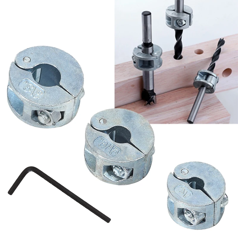 3PCS 6mm 8mm 10mm Drill Bit Stopper Collars Zinc Alloy Drilling Depth Stop Rings with Hex Wrench Open Type For Drill Bit
3PCS 6mm 8mm 10mm Drill Bit Stopper Collars Zinc Alloy Drilling Depth Stop Rings with Hex Wrench Open Type For Drill Bit