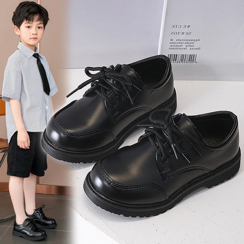 Boys New British Style Soft Soled Primary School Children Black Leather Shoe Children Solid Color Performance Shoes Comfy Trendy
Boys New British Style Soft Soled Primary School Children Black Leather Shoe Children Solid Color Performance Shoes Comfy Trendy