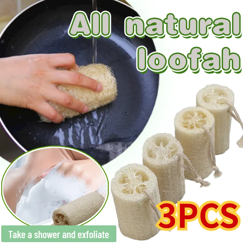 Natural Loofah Bath Exfoliating Sponge Full Loofah Sponge Cellulose Shower Sponge Kitchen Bathroom Scrubber 1 Set 3 Pcs
Natural Loofah Bath Exfoliating Sponge Full Loofah Sponge Cellulose Shower Sponge Kitchen Bathroom Scrubber 1 Set 3 Pcs