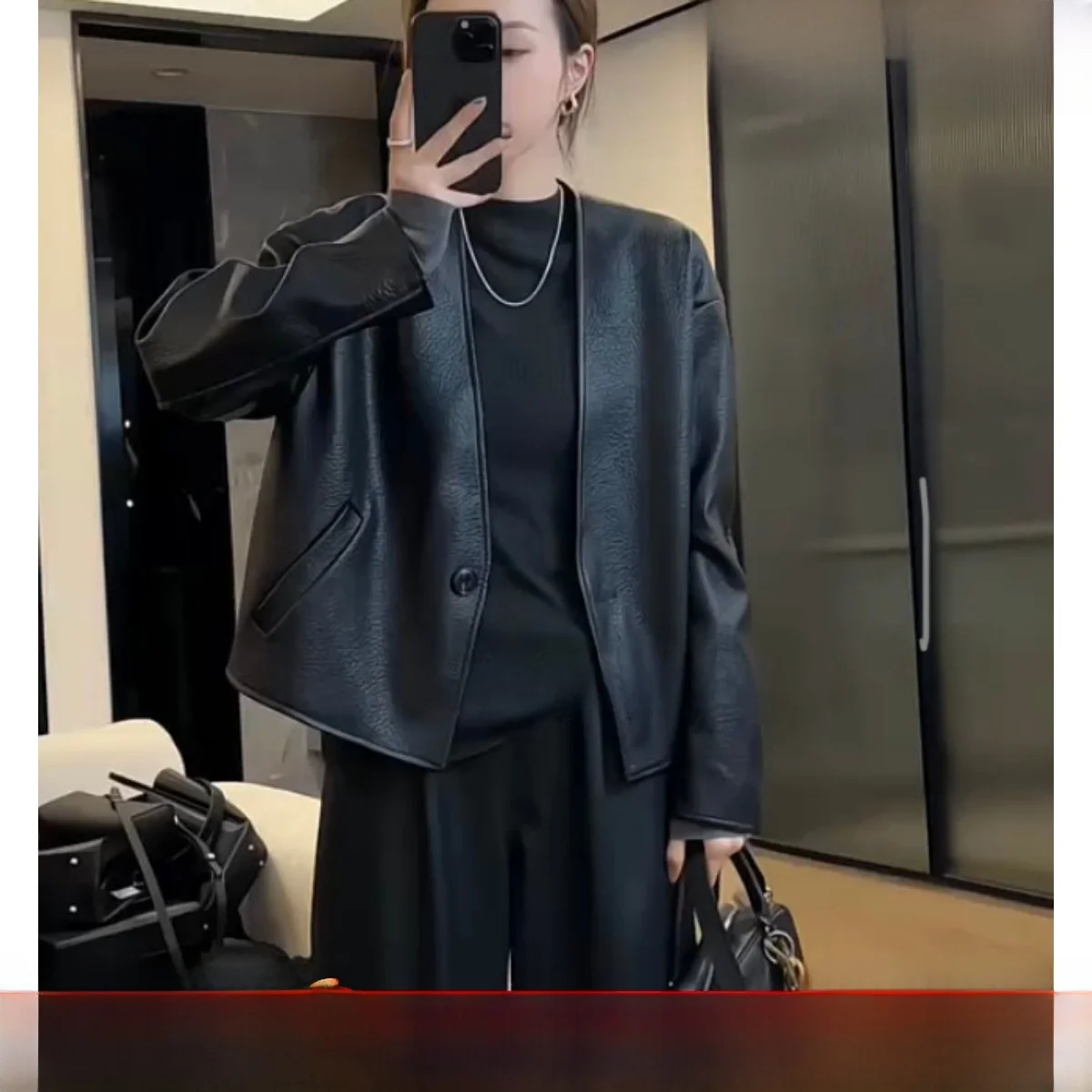 Bla Leather Jaet, женское пальто с v-образным вырезом, весенне-осеннее новое пальто из натуральной овчины, маленький размер, Faion для поездок на работу
Bla Leather Jaet, женское пальто с v-образным вырезом, весенне-осеннее новое пальто из натуральной овчины, маленький размер, Faion для поездок на работу