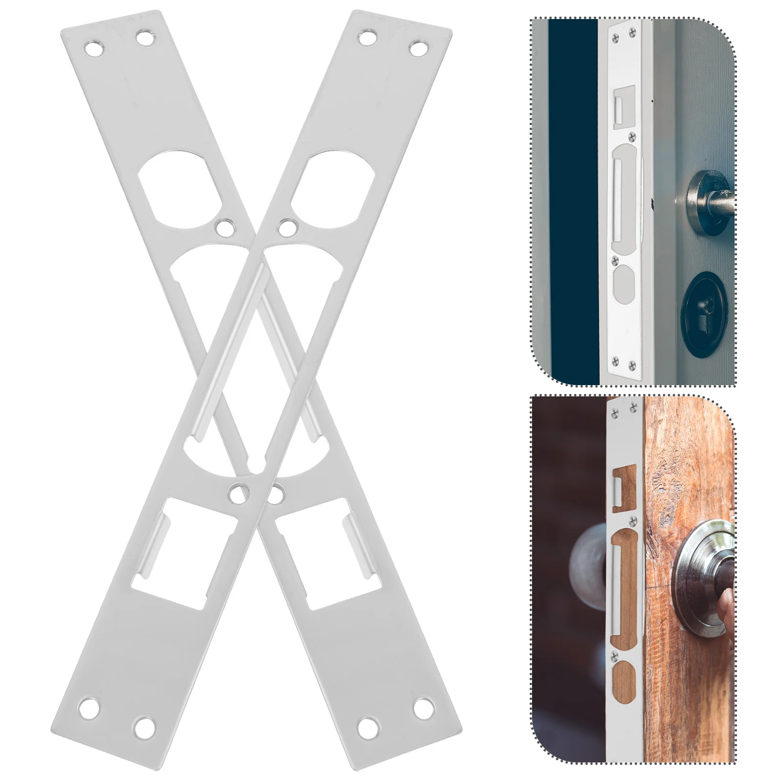 2pcs Anti theft Lock Body Strike Reinforcement Security Metal Door Plate for Exterior Doors Front Door Reinforcement Kit
2pcs Anti theft Lock Body Strike Reinforcement Security Metal Door Plate for Exterior Doors Front Door Reinforcement Kit