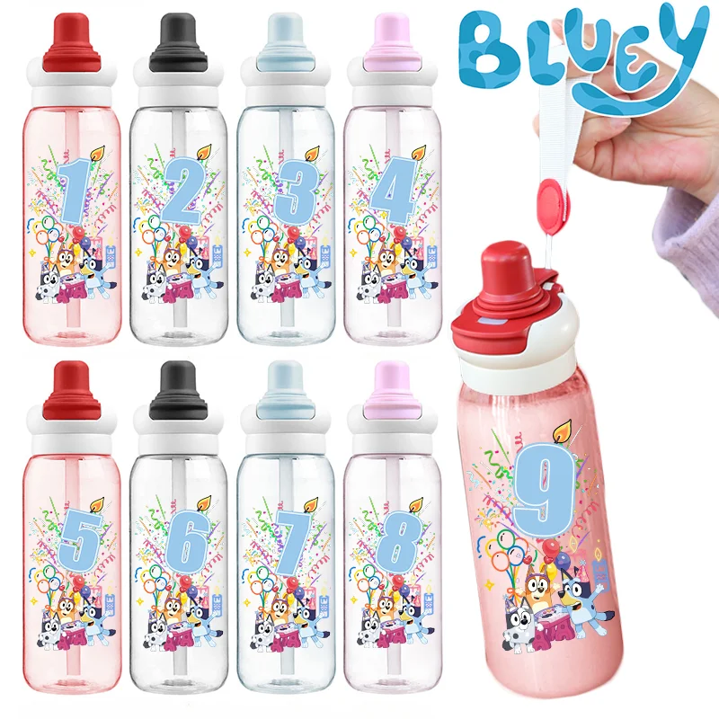 Blueyes Anime Number 1-9 700ML Large Capacity Drink Straw Direct Portable Transparent Water Bottle Handle Rope Child Water Cup
Blueyes Anime Number 1-9 700ML Large Capacity Drink Straw Direct Portable Transparent Water Bottle Handle Rope Child Water Cup
