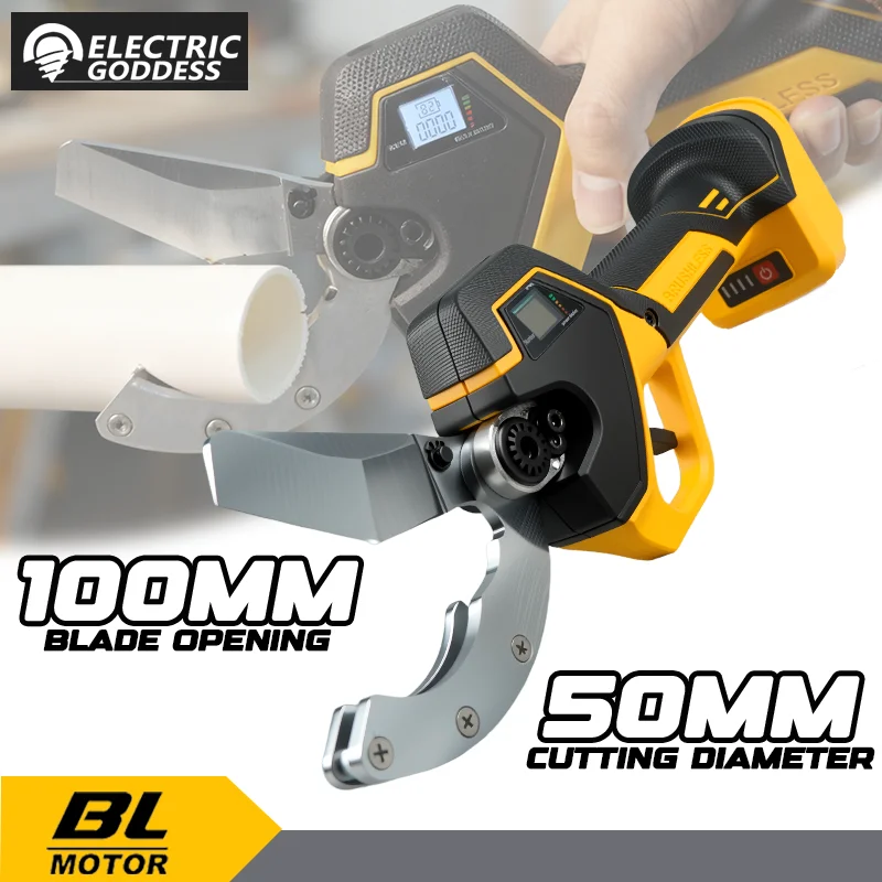 Electric Goddess Brushless Electric Scissors Cordless Water Pipe Cutting Tree Garden Pruning Shear for Makita 21V Battery Pin
Electric Goddess Brushless Electric Scissors Cordless Water Pipe Cutting Tree Garden Pruning Shear for Makita 21V Battery Pin