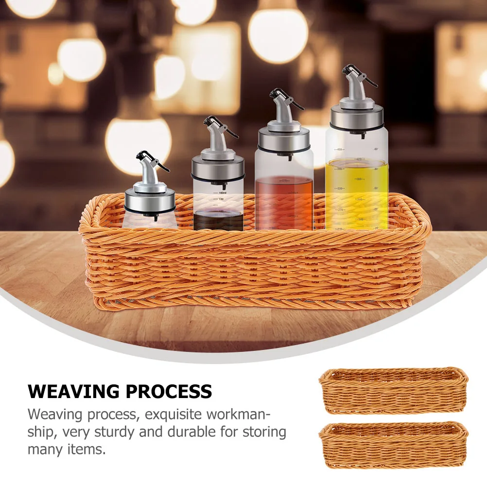 2pcs Kitchen Silverware Organizer Baskets Woven Plastic Storage Boxes for Dining Room Tabletop Sundry Containers Household
2pcs Kitchen Silverware Organizer Baskets Woven Plastic Storage Boxes for Dining Room Tabletop Sundry Containers Household
