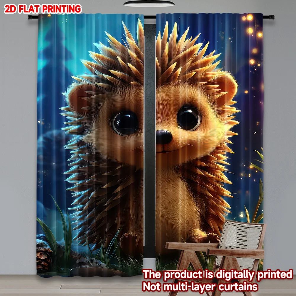 2D flat printing 2pcs Curtain Cute Hedgehog in Forest Digital Printed Polyester Drapes Festive Curtains Use for living room
2D flat printing 2pcs Curtain Cute Hedgehog in Forest Digital Printed Polyester Drapes Festive Curtains Use for living room
