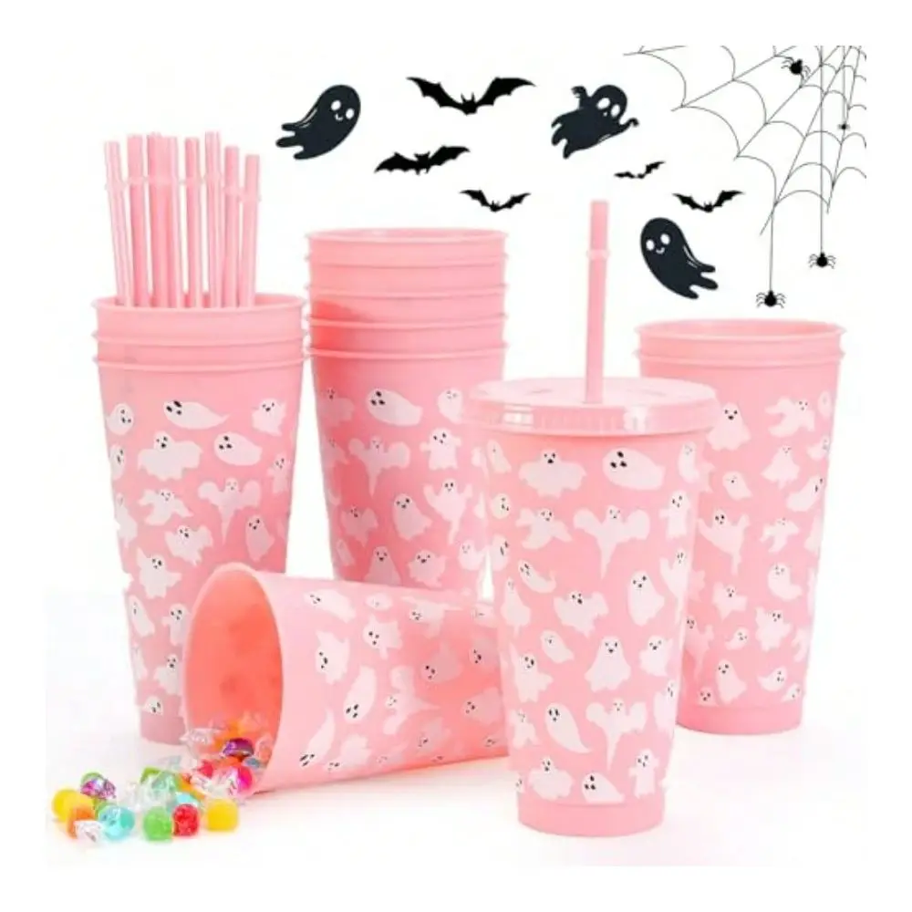 Pcs Halloween Ghost Plastic Tumbler With Lids Straws Pink Cute Ghost Reusable Cups 24oz Travel Mug Cups For Iced Coffee Drinks
Pcs Halloween Ghost Plastic Tumbler With Lids Straws Pink Cute Ghost Reusable Cups 24oz Travel Mug Cups For Iced Coffee Drinks