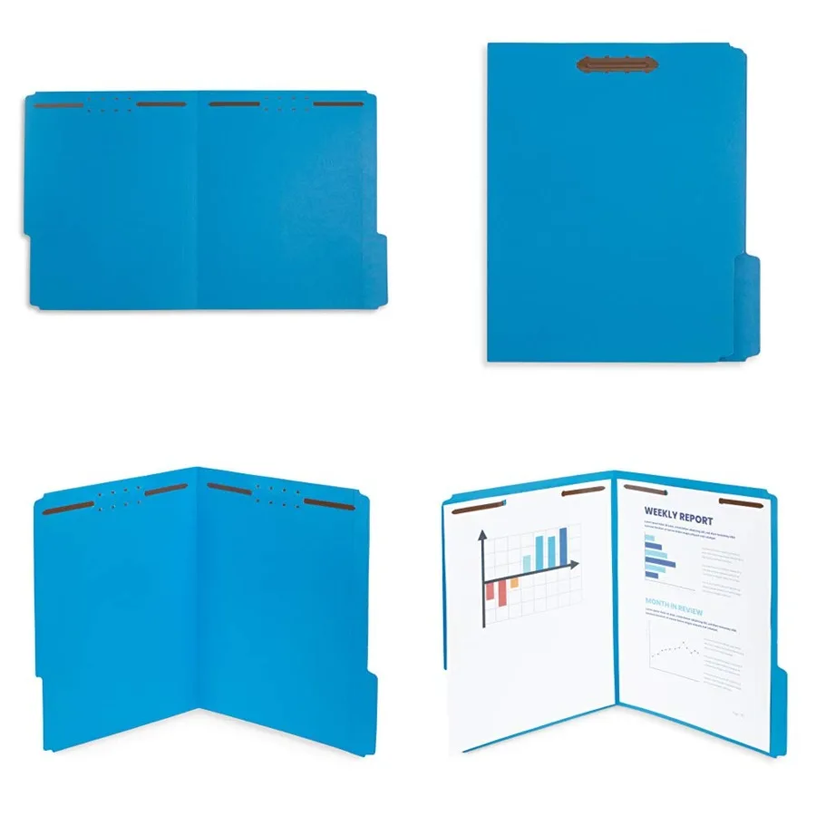50 Fastener File Folders - 1/3 Cut Reinforced Tab - Durable Folders with Prongs- 2 Prong Design for Medical Files, Law Client F
50 Fastener File Folders - 1/3 Cut Reinforced Tab - Durable Folders with Prongs- 2 Prong Design for Medical Files, Law Client F