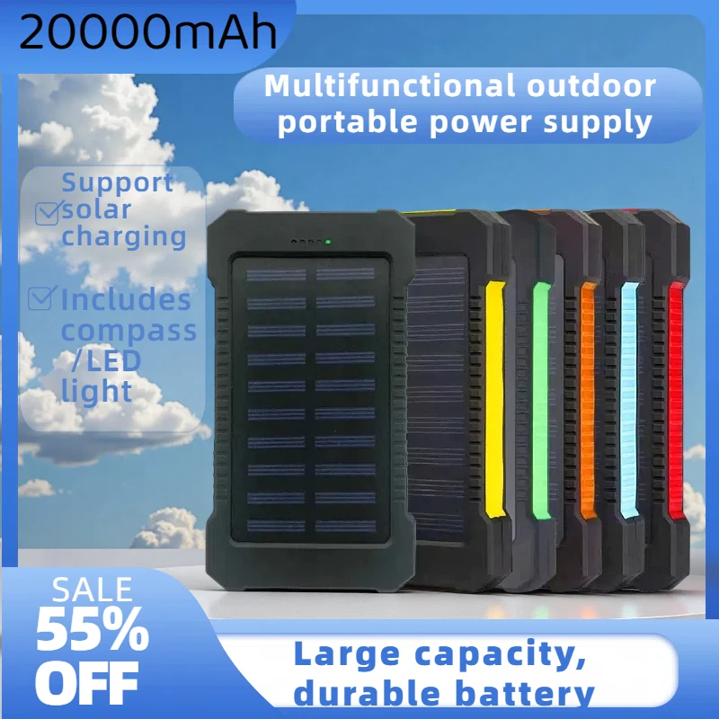 Solar Power Bank (100000mAh, Waterproof) – Portable Charger, External Battery with SOS Flashlight for IPhone, Xiaomi, Huawei
Solar Power Bank (100000mAh, Waterproof) – Portable Charger, External Battery with SOS Flashlight for IPhone, Xiaomi, Huawei