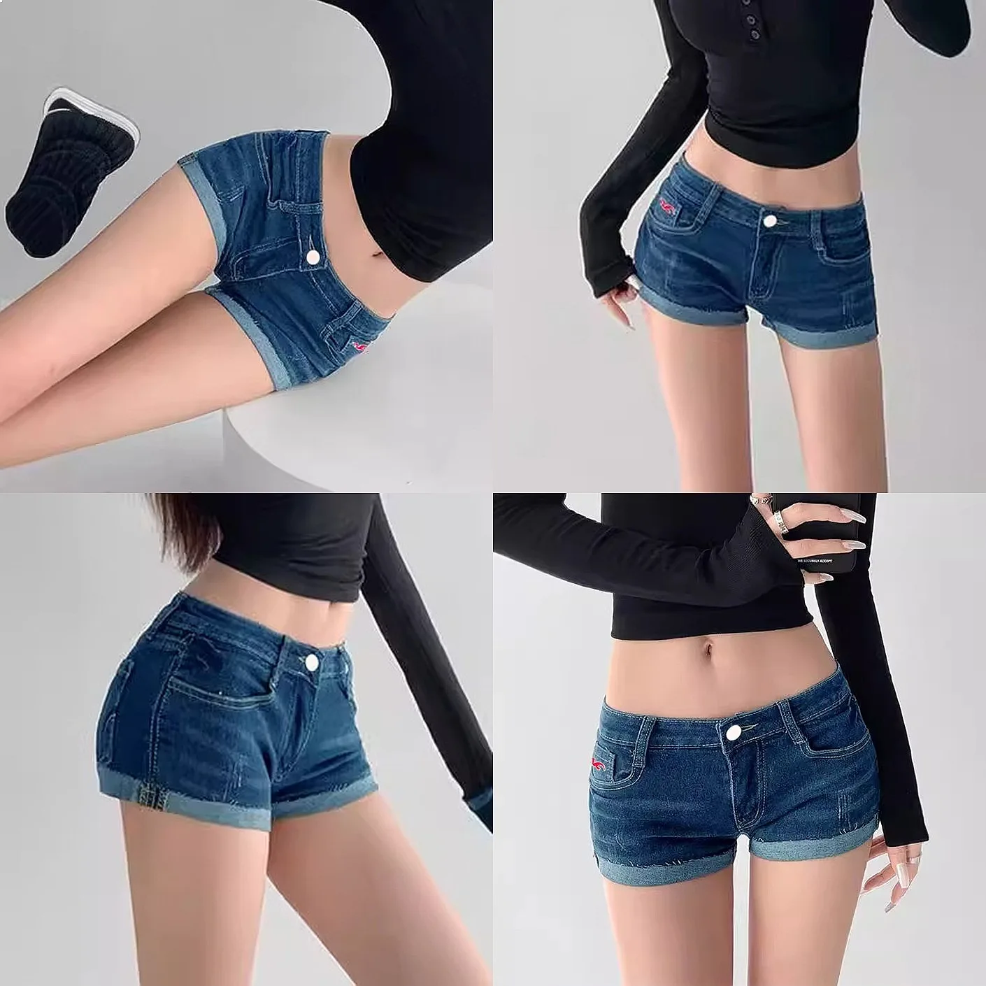 American Sexy Retro Washed Rolled Hem Denim Shorts Women Summer Low Rise Hip Hugger Hot Pants Streetwear
American Sexy Retro Washed Rolled Hem Denim Shorts Women Summer Low Rise Hip Hugger Hot Pants Streetwear