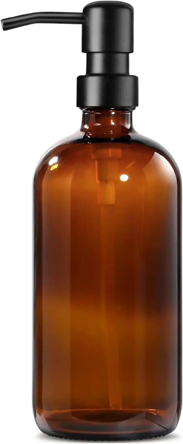 Amber Glass Soap Dispenser, 17 oz Rustproof Stainless Steel Pump, Farmhouse Kitchen Bathroom Hand Soap Bottle
Amber Glass Soap Dispenser, 17 oz Rustproof Stainless Steel Pump, Farmhouse Kitchen Bathroom Hand Soap Bottle
