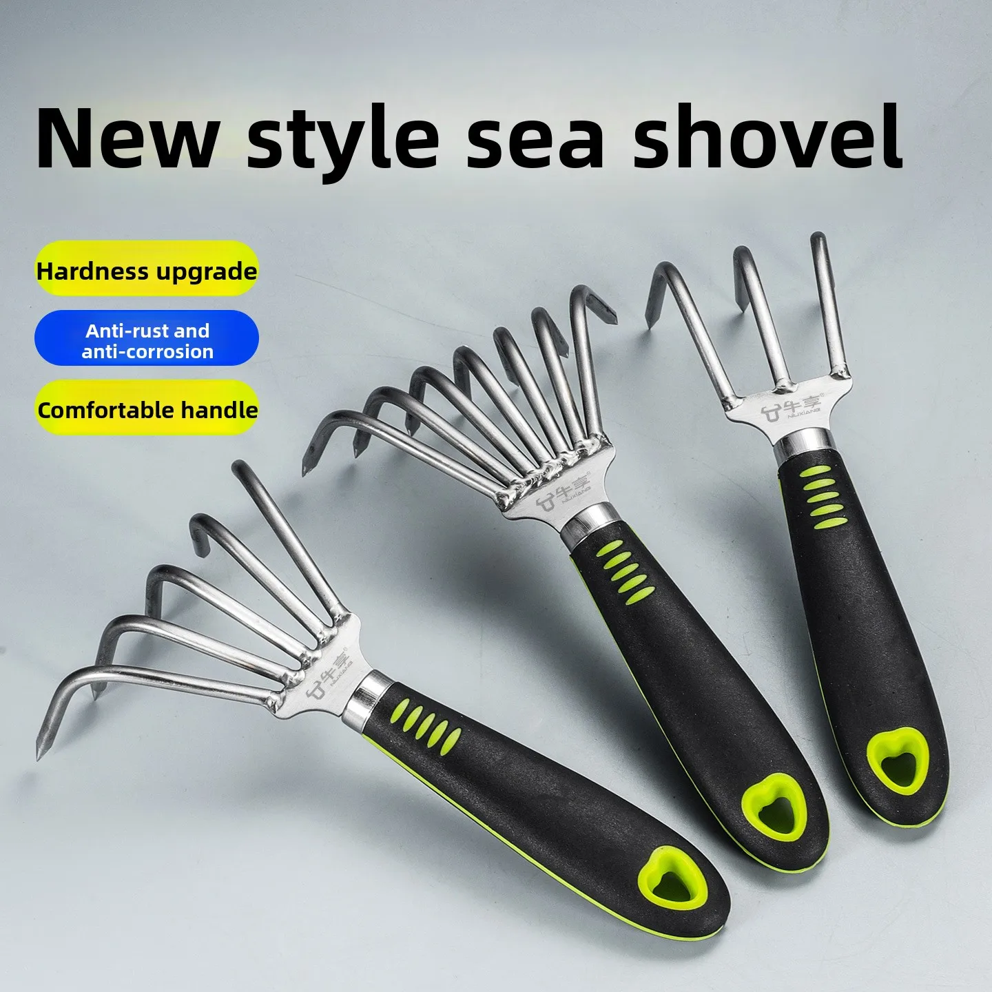 Stainless Steel Garden Hand Rake Portable Beach Clam Digging Tool with 3/5/7 Tines for Farming Weeding Cultivating Yard Outdo
Stainless Steel Garden Hand Rake Portable Beach Clam Digging Tool with 3/5/7 Tines for Farming Weeding Cultivating Yard Outdo