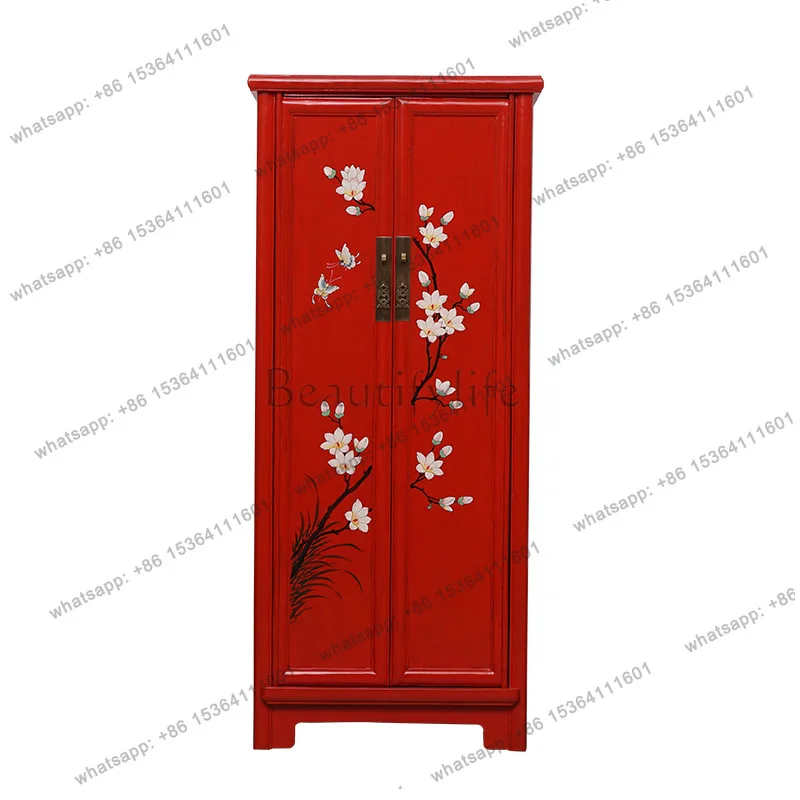 Chinese antique retro solid wood integral wardrobe classical painted decorative furniture
Chinese antique retro solid wood integral wardrobe classical painted decorative furniture