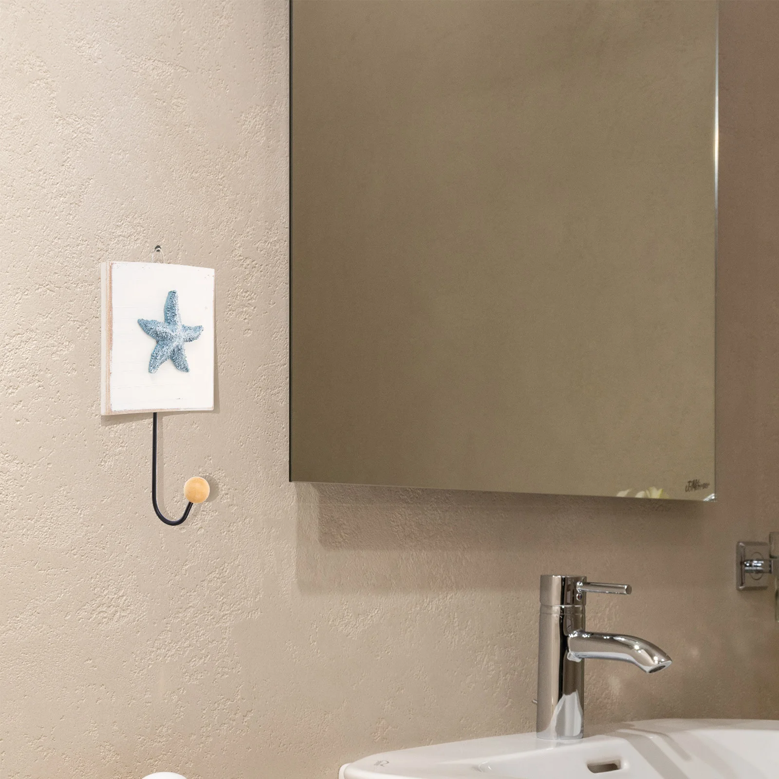 Wall Wooden Material Vintage Mediterranean Style Sea Star Design Towel Coat Mount Hook Bath Home Use Decorative Hook
Wall Wooden Material Vintage Mediterranean Style Sea Star Design Towel Coat Mount Hook Bath Home Use Decorative Hook
