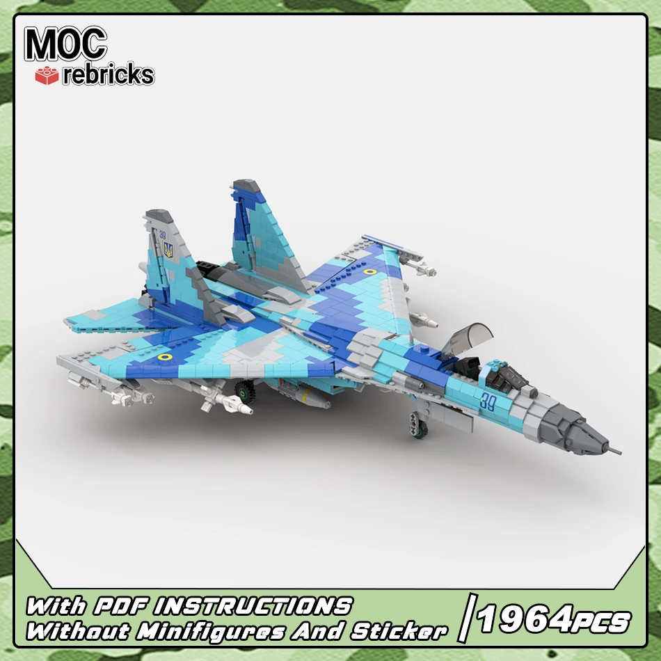 MOC Ukrainian Air Force SU Series Proportion 1/35 Самолет Строительные блоки Модель DIY Технология Набор кирпичей Игрушки Подарки
MOC Ukrainian Air Force SU Series Proportion 1/35 Самолет Строительные блоки Модель DIY Технология Набор кирпичей Игрушки Подарки 