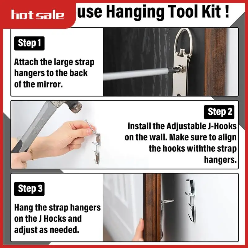 A52I-Mirror Hanging Kit With Hangers And Leveling Hardware Adjustable Picture Hangers J Hooks Mirror Hanging Hardware
A52I-Mirror Hanging Kit With Hangers And Leveling Hardware Adjustable Picture Hangers J Hooks Mirror Hanging Hardware