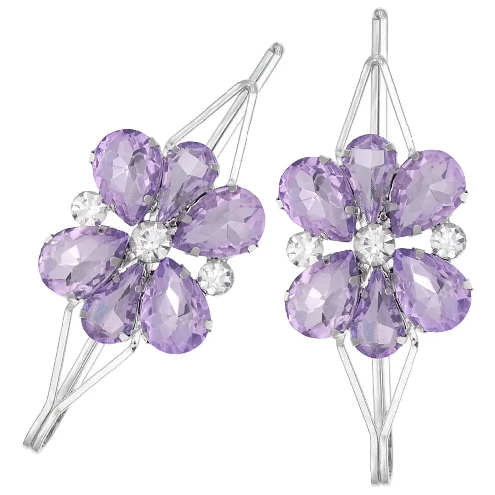 2 pcs HairClips Small Hair Clips BrideHairpin WomenBarrette PurpleGlass HairAccessories TeenGirls WeddingBridal
2 pcs HairClips Small Hair Clips BrideHairpin WomenBarrette PurpleGlass HairAccessories TeenGirls WeddingBridal