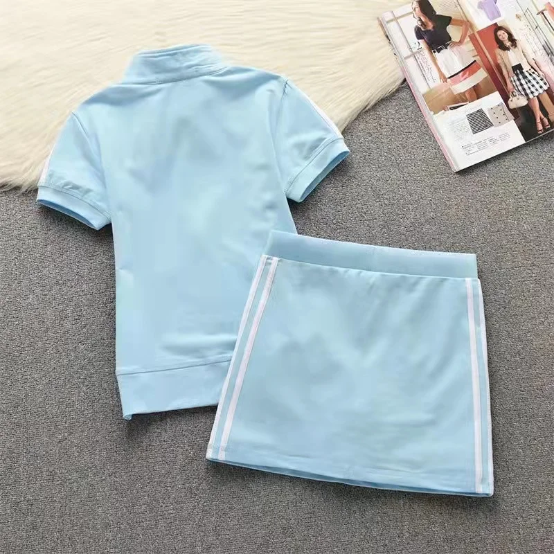 Cotton Sports Suit Women's Short Sleeved Skirt With Two Stand Up Collars, Slim Fit And Slimming Tennis Suit
Cotton Sports Suit Women's Short Sleeved Skirt With Two Stand Up Collars, Slim Fit And Slimming Tennis Suit