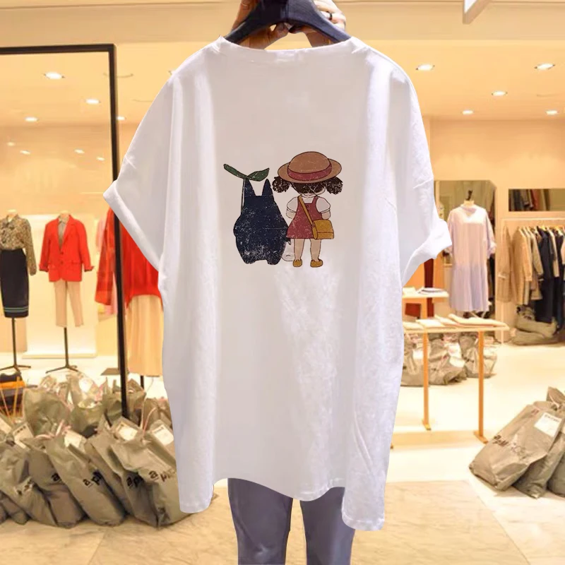 Loose Short Sleeve Dongda Gate T-Shirt Women Summer Casual Style Cartoon Pattern Mid-Length Cotton Top for Older Women
Loose Short Sleeve Dongda Gate T-Shirt Women Summer Casual Style Cartoon Pattern Mid-Length Cotton Top for Older Women