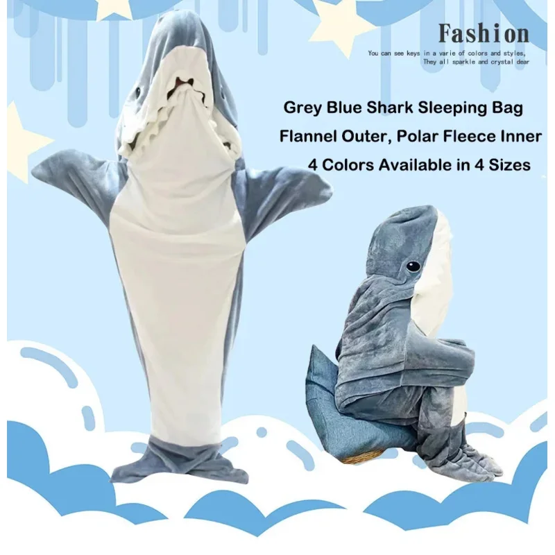 New 2025 Soft Plush Wearable Shark Blanket Cartoon Animal Onesie Pajamas Cosplay Costume Sleep Bag for Adults Kids Flanne RQR90
New 2025 Soft Plush Wearable Shark Blanket Cartoon Animal Onesie Pajamas Cosplay Costume Sleep Bag for Adults Kids Flanne RQR90