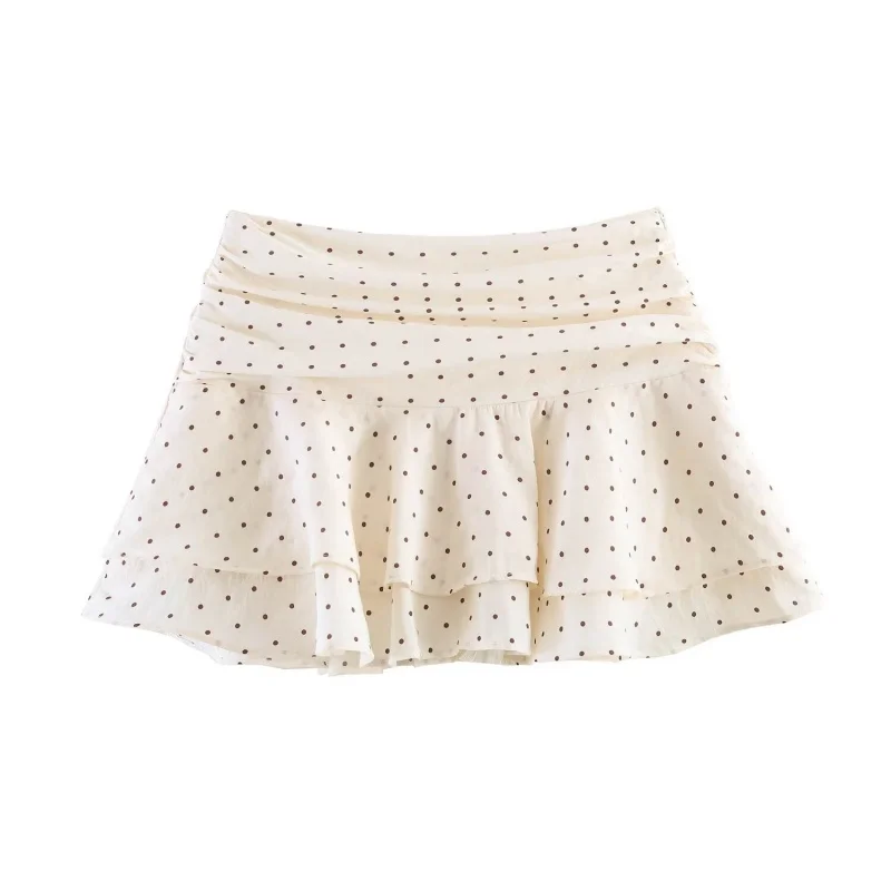 Summer Women's Polka Dot Layered Decoration Mini Skirts Shorts Women Side Zipper Skirts Female Causal Wear 2026 New
Summer Women's Polka Dot Layered Decoration Mini Skirts Shorts Women Side Zipper Skirts Female Causal Wear 2026 New