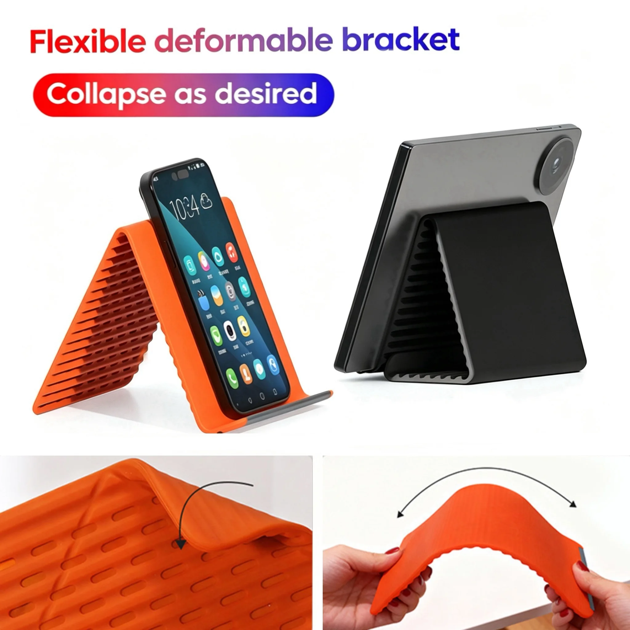 Portable Arbitrarily Foldable Silicone Phone Holder Bendable Freely Multi-Functional Lazy Desktop Stand For Phone Tablet Laptop
Portable Arbitrarily Foldable Silicone Phone Holder Bendable Freely Multi-Functional Lazy Desktop Stand For Phone Tablet Laptop
