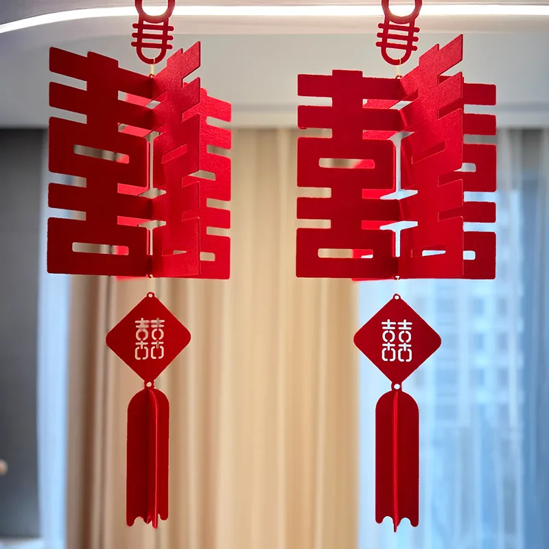 1 Pair Chinese Wedding New Year Decoration Double Happiness Wedding Decoration Red Hanging Pendant Traditional Chinese Pendant
1 Pair Chinese Wedding New Year Decoration Double Happiness Wedding Decoration Red Hanging Pendant Traditional Chinese Pendant