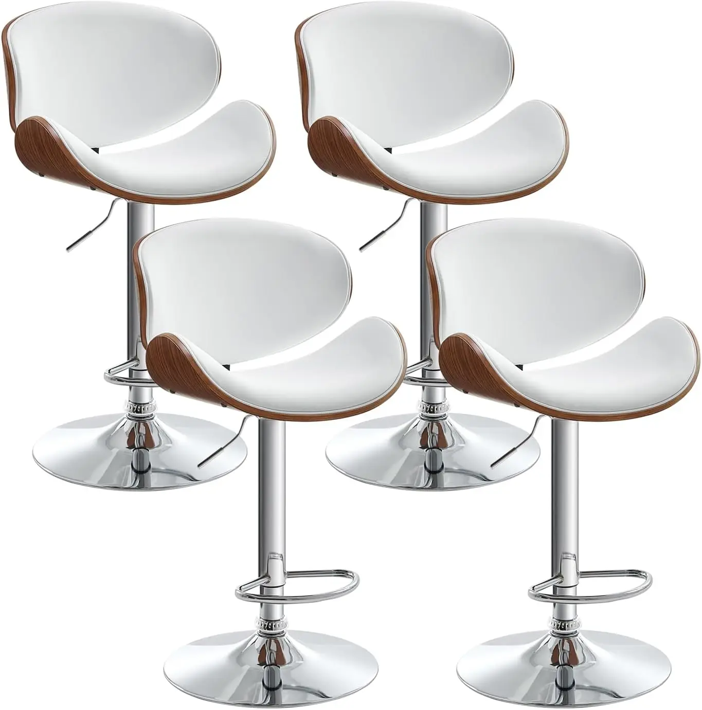 Swivel Bar Stools Set of 4, Adjustable PU Leather BarStools with Back, Modern Counter Height Bar Stools for Kitchen Island, Bar
Swivel Bar Stools Set of 4, Adjustable PU Leather BarStools with Back, Modern Counter Height Bar Stools for Kitchen Island, Bar