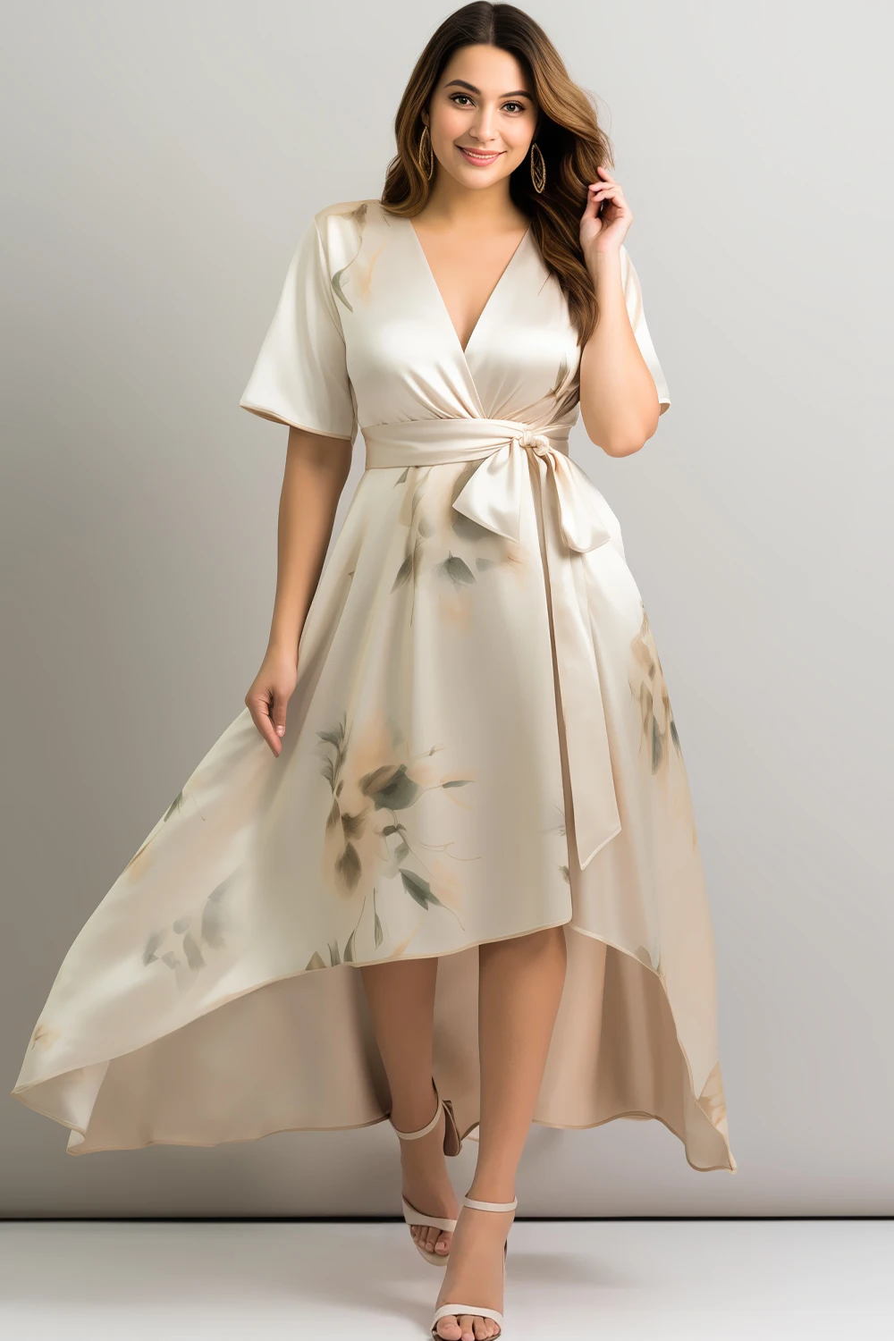 Plus Size Business Casual Light Blue Elegant Asymmetrical Collar Short Sleeve Pleated 3D Midi Dresses
Plus Size Business Casual Light Blue Elegant Asymmetrical Collar Short Sleeve Pleated 3D Midi Dresses