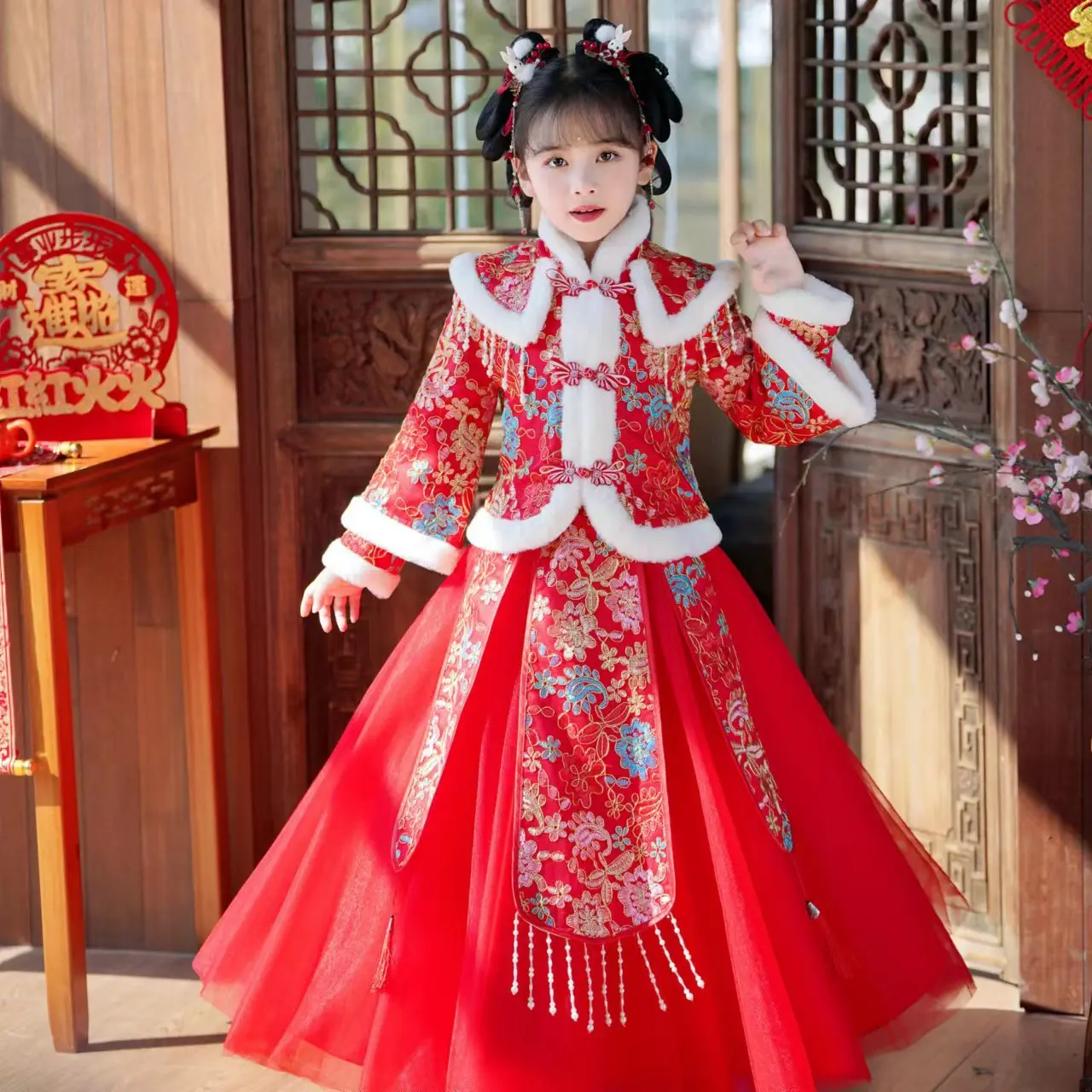 Chinese Traditional Dress for Girls 2pcs Clothes Suits Cotton-padded Blouse+long Skirts Modern Hanfu Cosplay New Year Costumes
Chinese Traditional Dress for Girls 2pcs Clothes Suits Cotton-padded Blouse+long Skirts Modern Hanfu Cosplay New Year Costumes