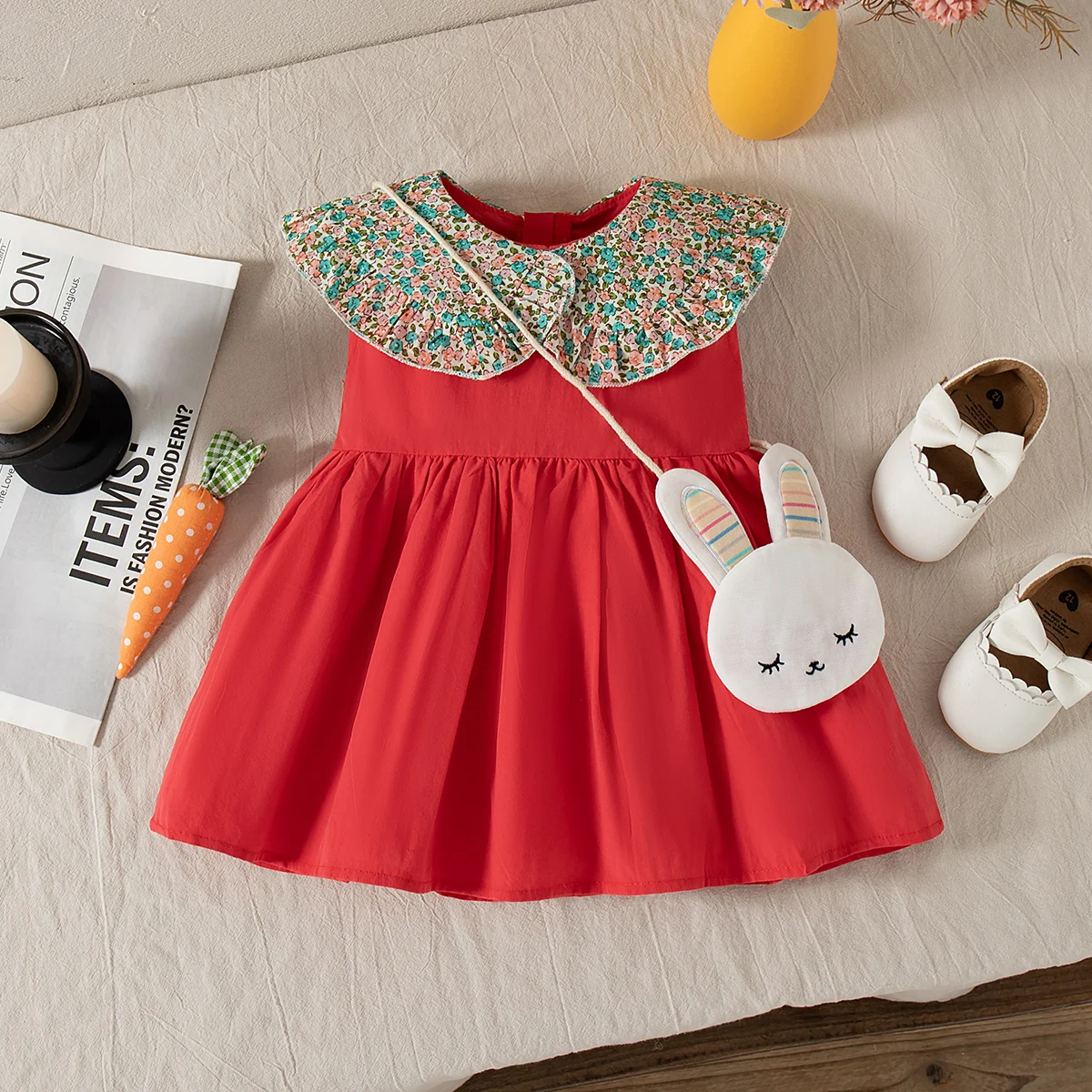 Summer New Floral Doll Lapel Baby Girl Dress, Cute Children'S Sleeveless Clothes With Free Rabbit Pendant (9 Months - 3 Years)
Summer New Floral Doll Lapel Baby Girl Dress, Cute Children'S Sleeveless Clothes With Free Rabbit Pendant (9 Months - 3 Years)
