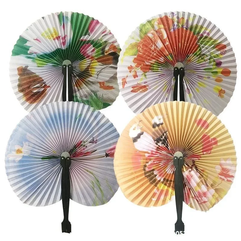 Chic Female Handheld Fan Chinese Pocket Folding Hand Fan Round Circle Printed Paper Decorative Fan Party Decor Color Random
Chic Female Handheld Fan Chinese Pocket Folding Hand Fan Round Circle Printed Paper Decorative Fan Party Decor Color Random