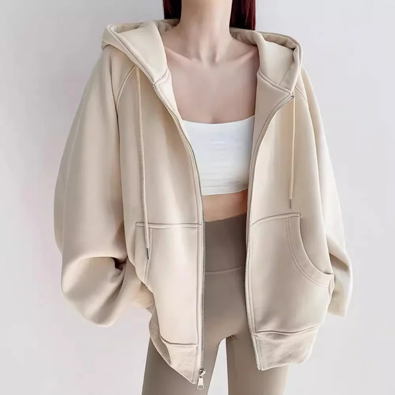 Full Score Autumn Loose Airy Fleece Lined Hoodie for Women, Spring and Autumn Mid-Length Lazy Style Thickened Sports Jacket
Full Score Autumn Loose Airy Fleece Lined Hoodie for Women, Spring and Autumn Mid-Length Lazy Style Thickened Sports Jacket