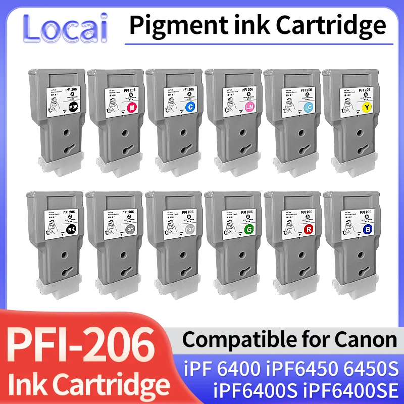 1 шт. ~ 12 шт. PFI206 PFI 206 PFI-206 картридж с пигментными чернилами, совместимый для принтера Canon iPF6400 iPF6450 iPF6400S iPF6450S iPF6400SE
1 шт. ~ 12 шт. PFI206 PFI 206 PFI-206 картридж с пигментными чернилами, совместимый для принтера Canon iPF6400 iPF6450 iPF6400S iPF6450S iPF6400SE