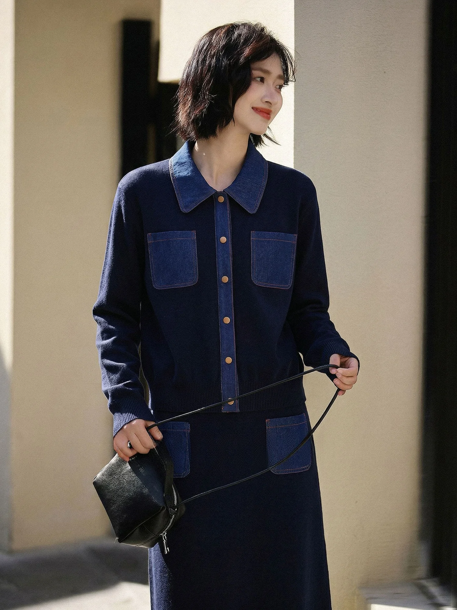 Elegant Long Sleeve Knitted Sweater Women's Loose Base Layer Top Spring Autumn Slimming Open Cardigan Casual College Style
Elegant Long Sleeve Knitted Sweater Women's Loose Base Layer Top Spring Autumn Slimming Open Cardigan Casual College Style