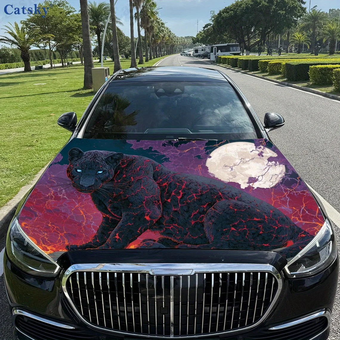 Night Moon Lightning Blue Eyes Leopard Car Hood Film Self-adhesive Sticker Waterproof And Scratch Resistant, Suitable For Most V
Night Moon Lightning Blue Eyes Leopard Car Hood Film Self-adhesive Sticker Waterproof And Scratch Resistant, Suitable For Most V