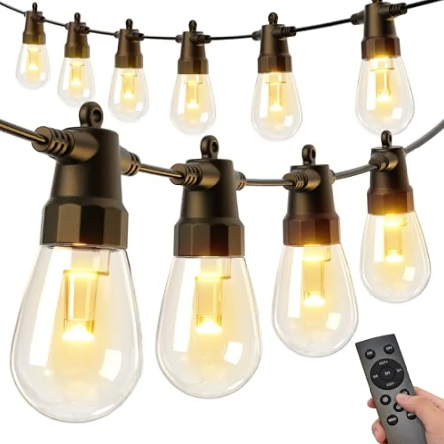 Outdoor LED String Lights 50FT, Super Bright Patio Lights with 20 Shatterproof Bulbs, 24V Low Voltage Waterproof, Dimmable 2700
Outdoor LED String Lights 50FT, Super Bright Patio Lights with 20 Shatterproof Bulbs, 24V Low Voltage Waterproof, Dimmable 2700