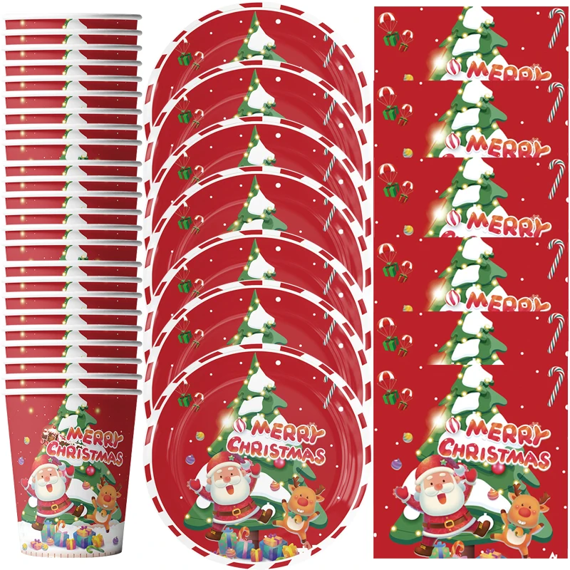 60pcs/lot Merry Christmas Santa Claus Theme Happy Party Decorations Tableware Set Cups Plates Napkins Events Supplies
60pcs/lot Merry Christmas Santa Claus Theme Happy Party Decorations Tableware Set Cups Plates Napkins Events Supplies